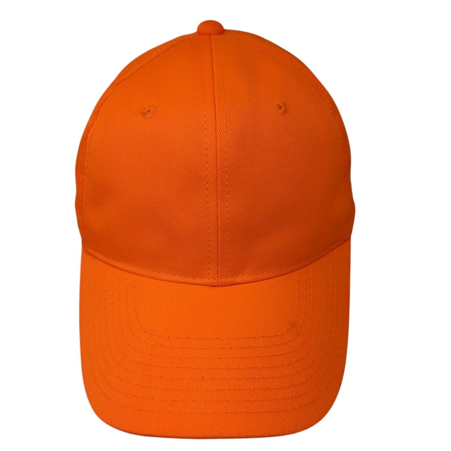 Signatures Snapback Hat Orange One Size Adjustable Vented Holes 6 Panel Blank