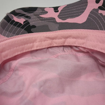 BK Army Cap Pink Gray Black Camo One Size Adjustable Cotton Cadet Patrol Hat