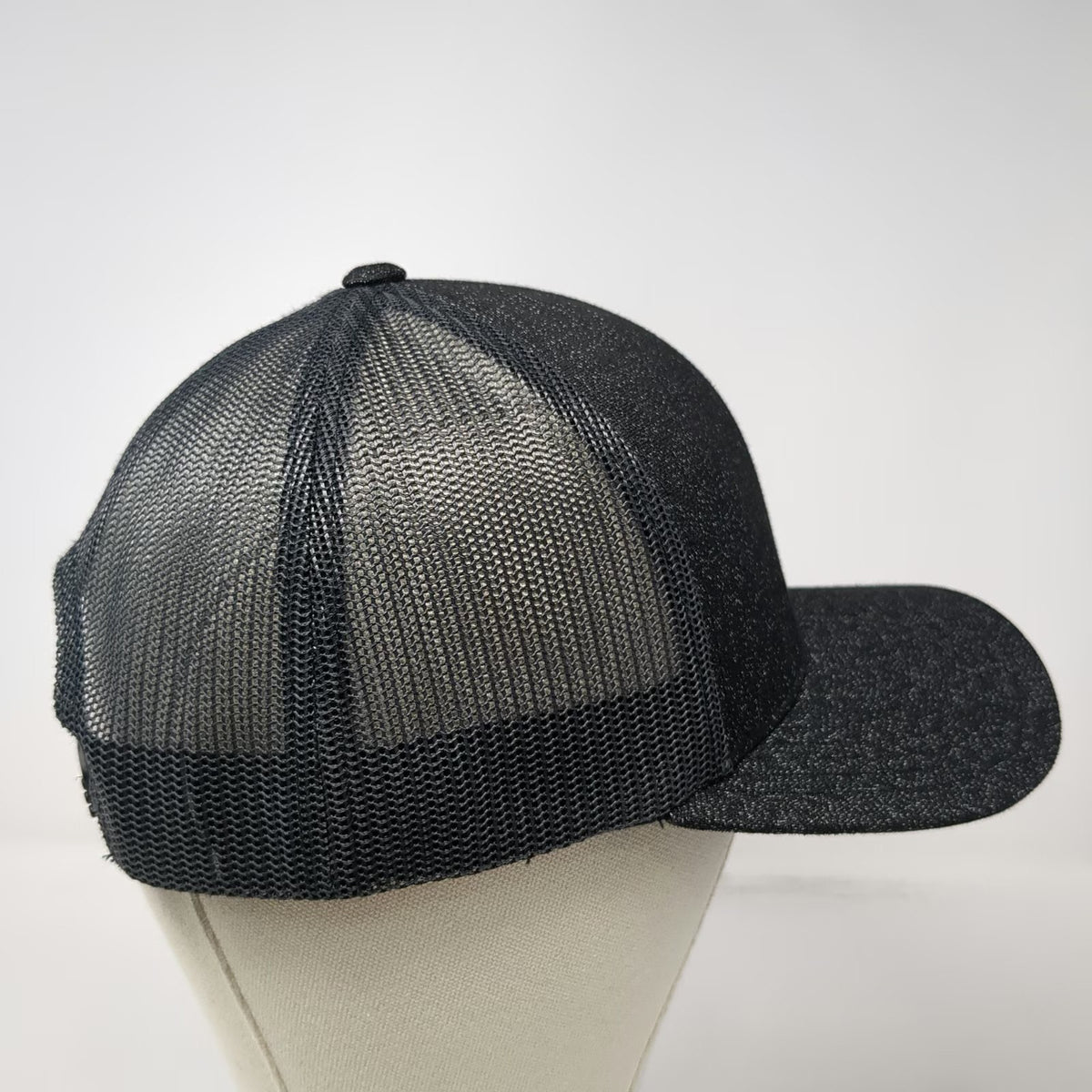 Pacific Headwear Trucker Hat Black One Size Snapback MVE Embroidery Mesh Back