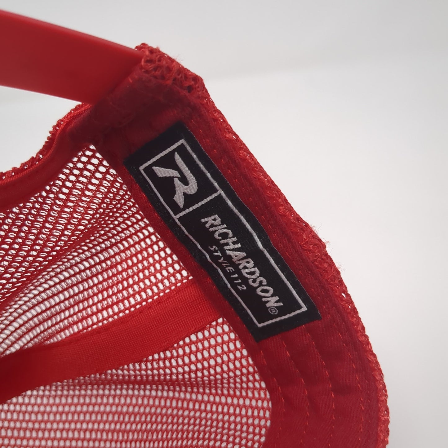 E Snapback Trucker Hat Red One Size Adjustable Mesh Back 6 Panel Richardson