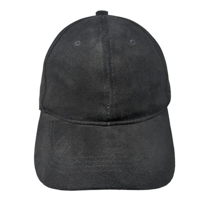 Unbranded Strapback Baseball Cap Black One Size Adjustable Vented Holes Blank