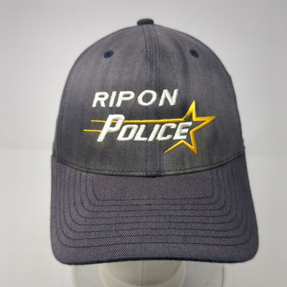 RIP On Police Fitted Hat Blue S/M Flexfit Embroidered Vented Holes Yupoong