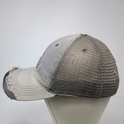 Carhartt Trucker Hat Gray One Size Mesh Back Canvas Patch Snapback Workwear Logo