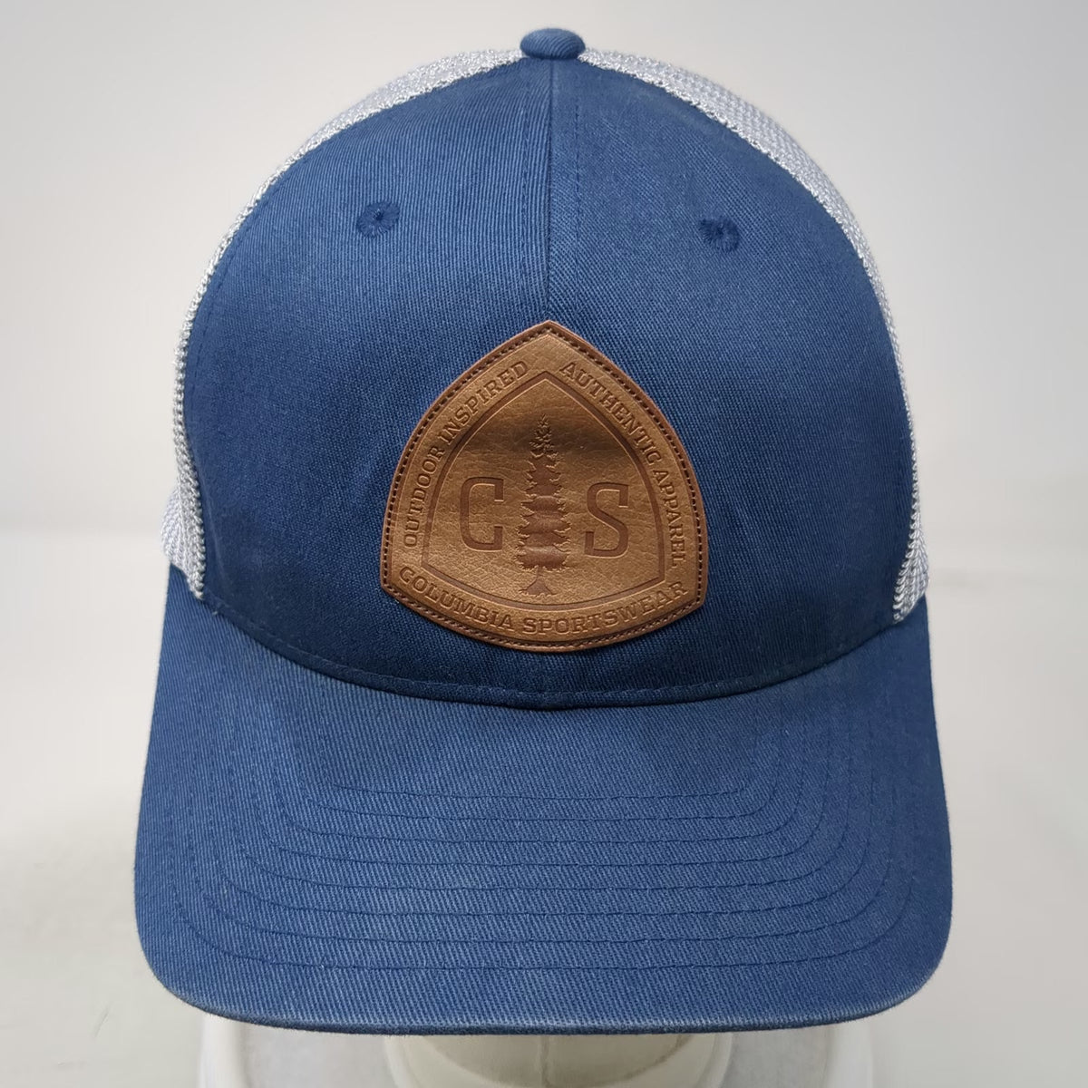 Columbia Sportswear Baseball Cap Blue One Size Mesh Back Pine Tree Patch Hat