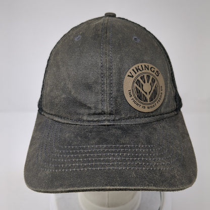 Vikings The Fight Is What Feed Us Trucker Hat Gray OS Mesh Back Port Authority