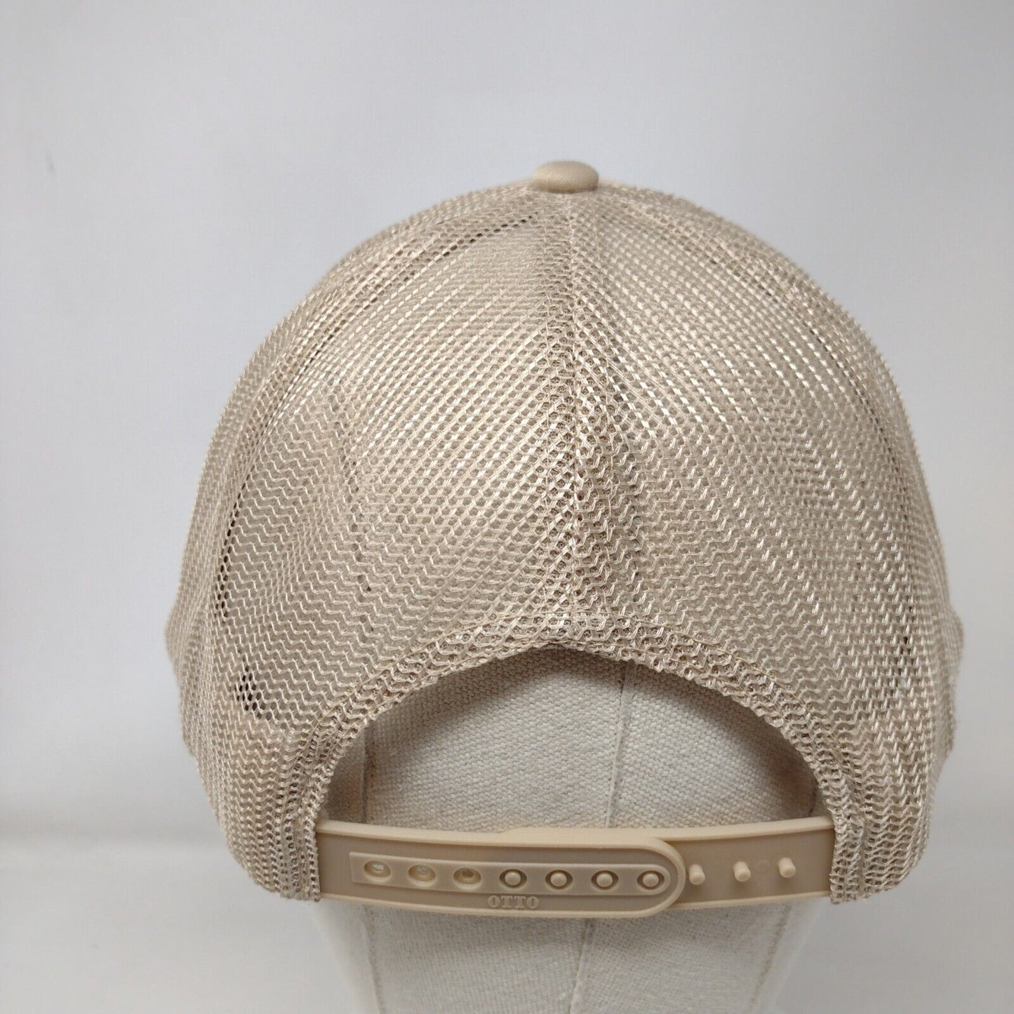 I Love You Snapback Trucker Hat Tan OSFM Adjustable Mesh Back Rope Otto