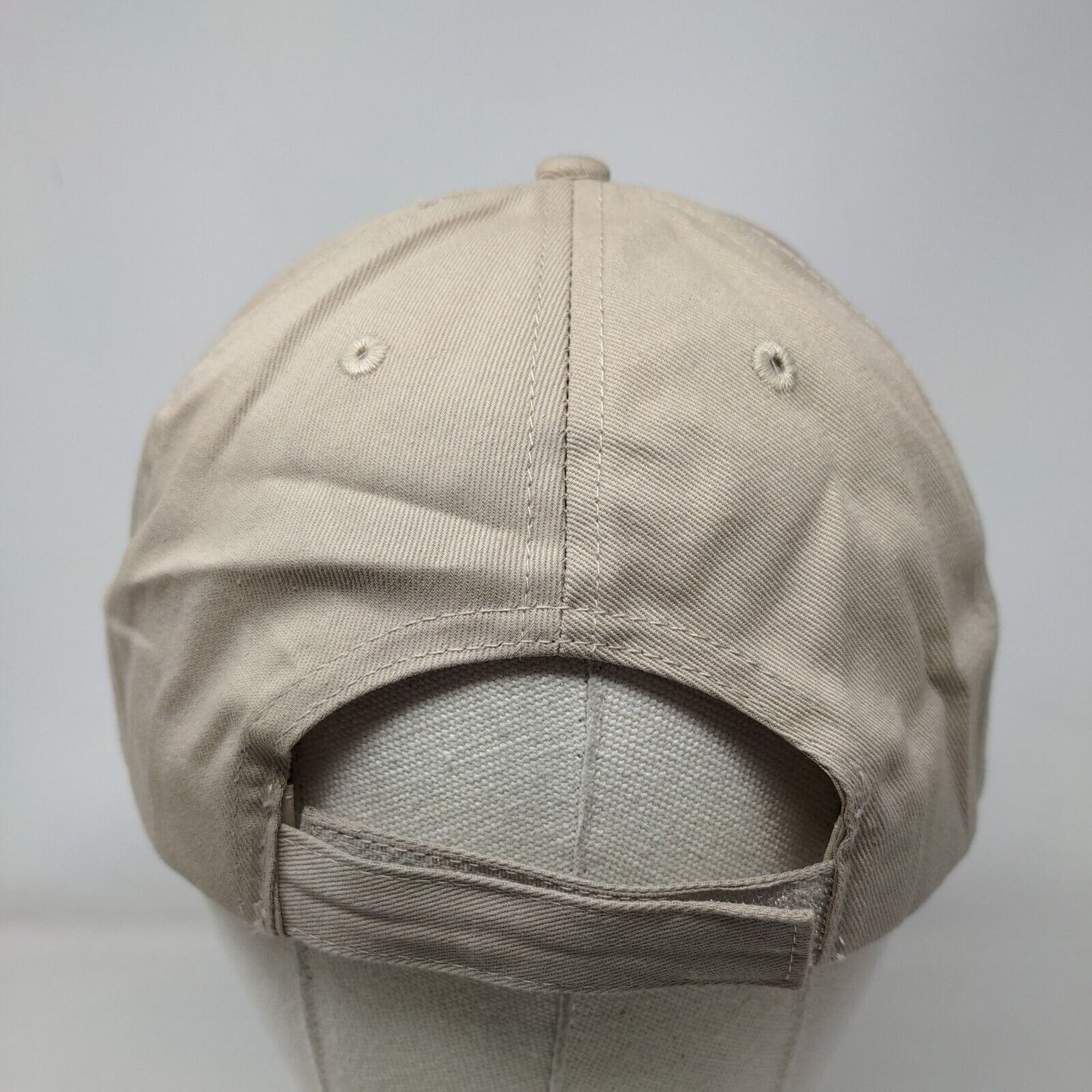 Smile You're On Cannabis Strapback Hat Tan OSFM Embroidered 6 Panel