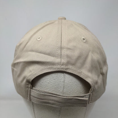Smile You're On Cannabis Strapback Hat Tan OSFM Embroidered 6 Panel