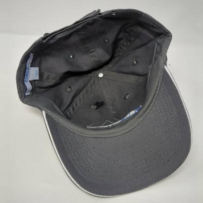 Blue Stone Strapback Hat Gray One Size Adjustable Embroidered Port & Company