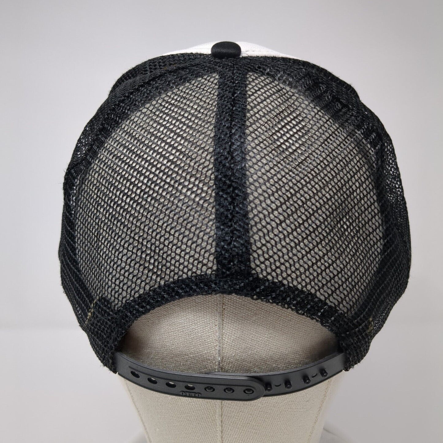 American Flag Peace Sign Rope Trucker Hat Black OSFM Mesh Back Otto