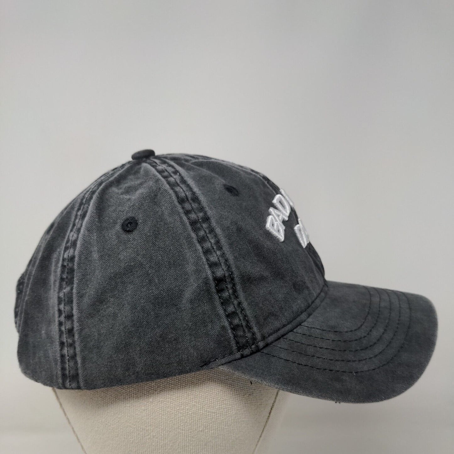 Bad Hair Day Slideback Hat Black OSFM Embroidered Adjustable 6 Panel