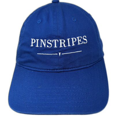 Fahrenheit Headwear Baseball Cap Blue One Size Pinstripes Strapback Cotton Hat
