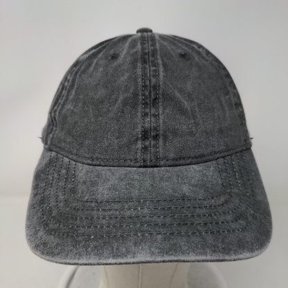 Unbranded Slideback Hat Black Soot OSFM Vent Holes 6 Panel Solid Blank