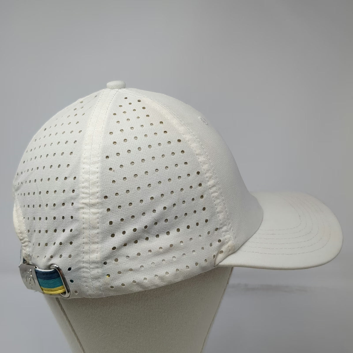 Peloton Baseball Cap White One Size Adjustable Mesh Back Perforated Gym Hat