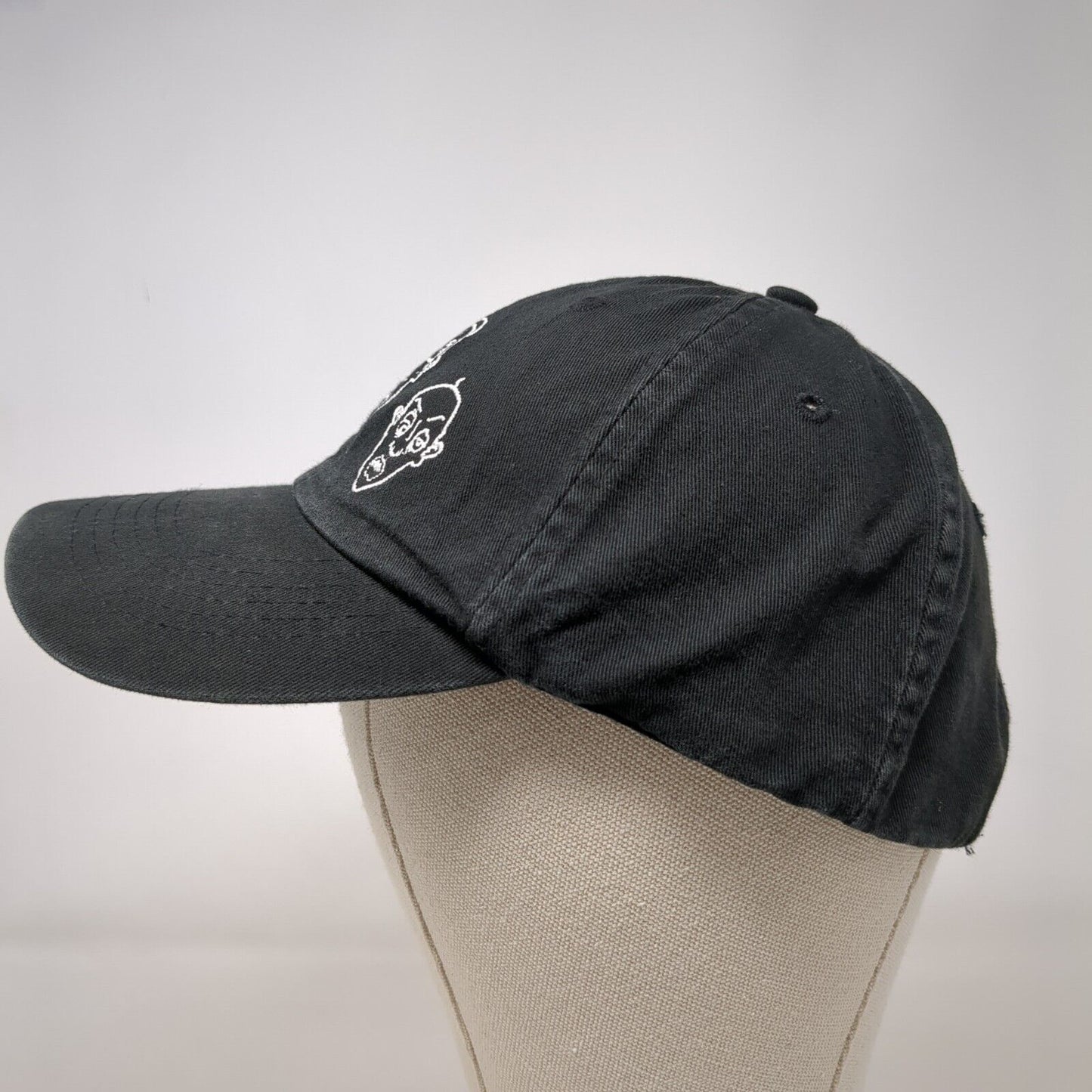 Unbranded Slideback Hat Black OSFA Adjustable Embroidered 6 Panel