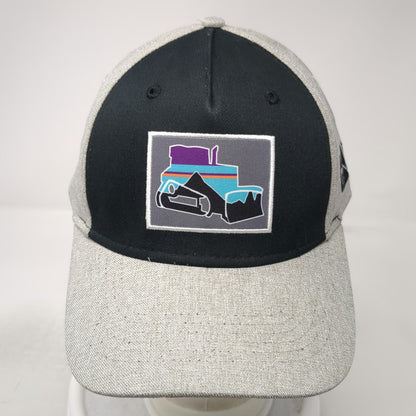 Caterpillar 5 Panel Gray One Size Snapback Bulldozer Graphic Patch Hat