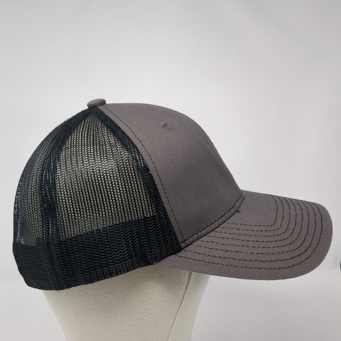 Atkinson's Mirror & Glass Snapback Trucker Hat Gray One Size Mesh Back