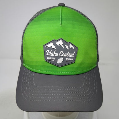 Idaho Central Credit Union Trucker Hat Green Gray One Size Mesh Snapback Patch