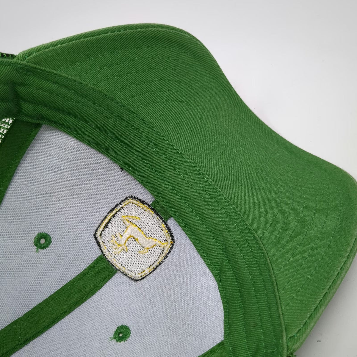 John Deere Trucker Hat Green One Size Mesh Snapback Embroidered Logo Farming