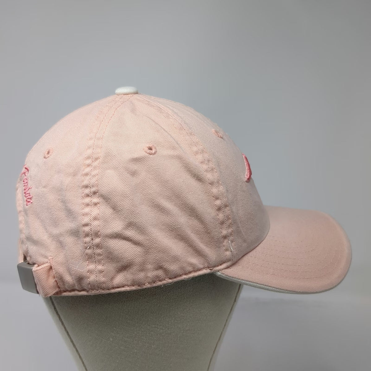 New England Patriots NFL Pink One Size Cap Embroidered Script Back Strapback Hat