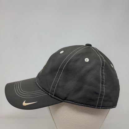 Mission Hills Strapback Hat Black OSFM Embroidered 6 Panel Nike Golf