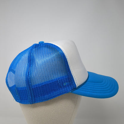 DS Snapback Trucker Hat Blue One Size Adjustable Mesh Back Rope Otto Polyester
