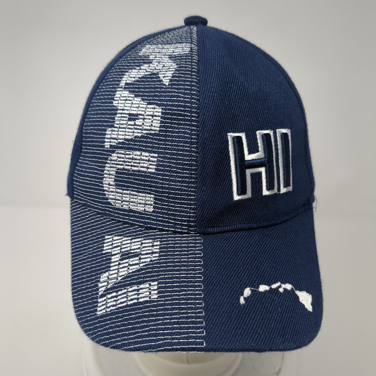 Kauai HI Strapback Hat Blue One Size Embroidered Island Crew Hawaii