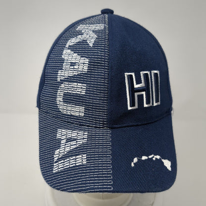 Kauai HI Strapback Hat Blue One Size Embroidered Island Crew Hawaii