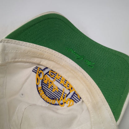 Bass Pro Shops Baseball Cap White One Size Fishing Cotton Green Underbrim Hat