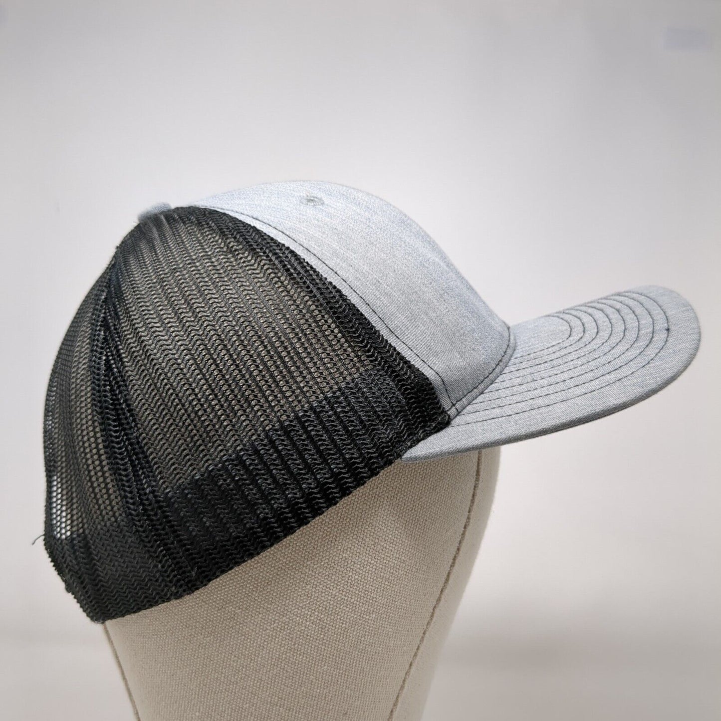 Mountain Snapback Trucker Hat Gray One Size Adjustable Mesh Back Richardson