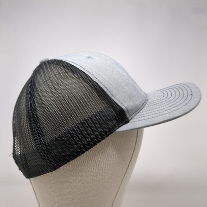 Mountain Snapback Trucker Hat Gray One Size Adjustable Mesh Back Richardson