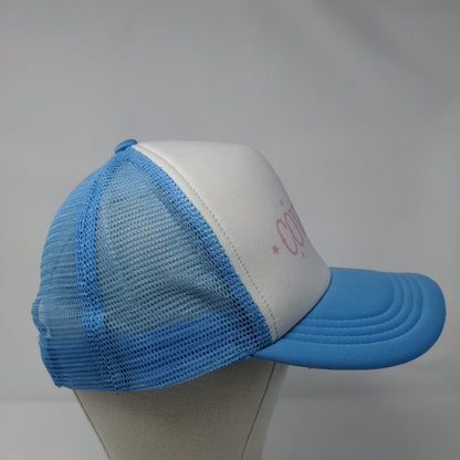 Cowgirl Snapback Mesh Back Trucker Hat Blue OSFA Adjustable Colorblock