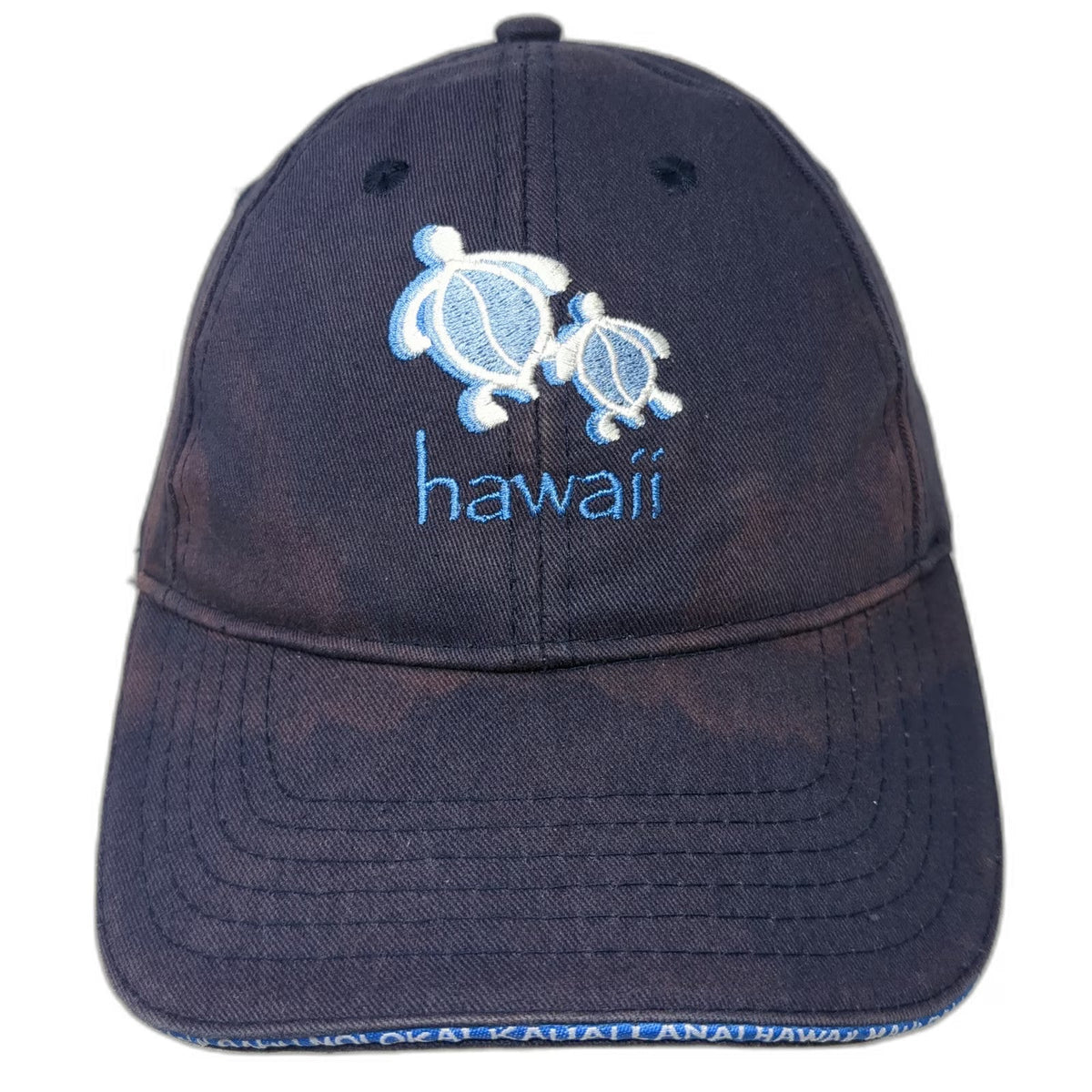Surfware Baseball Cap Blue One Size Sea Turtle Hawaii Island Names Strapback Hat