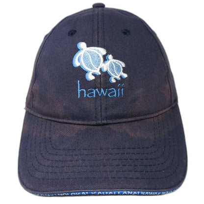 Surfware Baseball Cap Blue One Size Sea Turtle Hawaii Island Names Strapback Hat