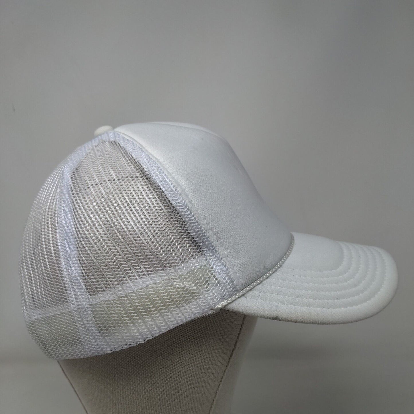 Otto Snapback Mesh Back Rope Trucker Hat White OSFM Breathable Blank