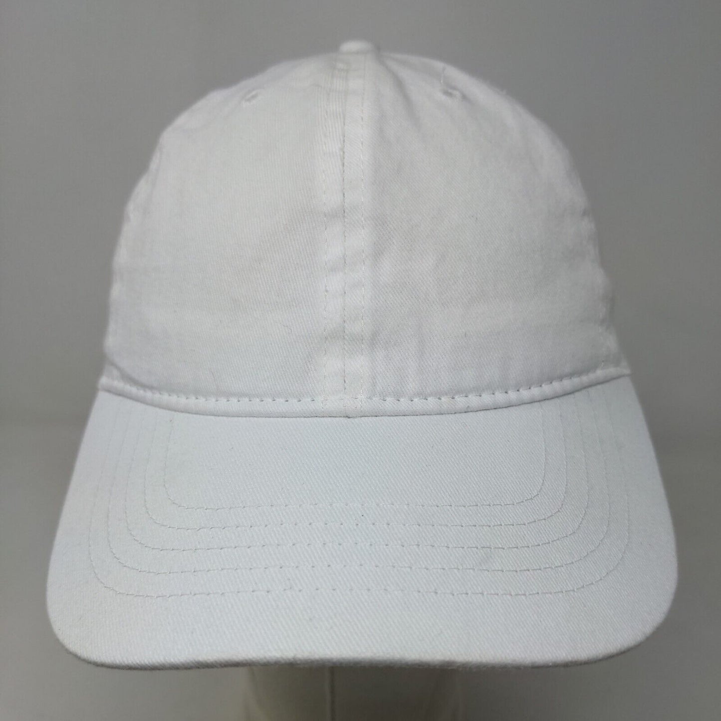 Infinity Men's Strapback Hat White OSFM Blank Vent Holes Adjustable