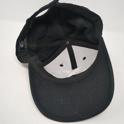 The YMCA Logo Strapback Hat Black One Size Embroidered Outdoor Cap