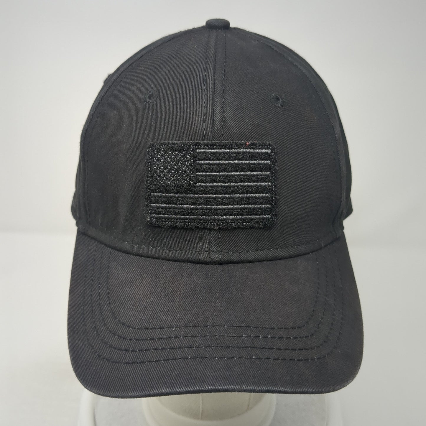 American Flag Snapback Hat Black One Size Adjustable Solid H3 Headwear