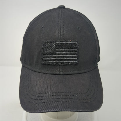 American Flag Snapback Hat Black One Size Adjustable Solid H3 Headwear