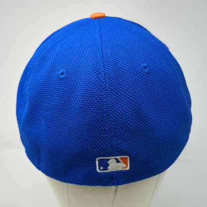 New York Mets MLB New Era Baseball Cap Blue L 39THIRTY Stretch Fit Mesh Logo Hat
