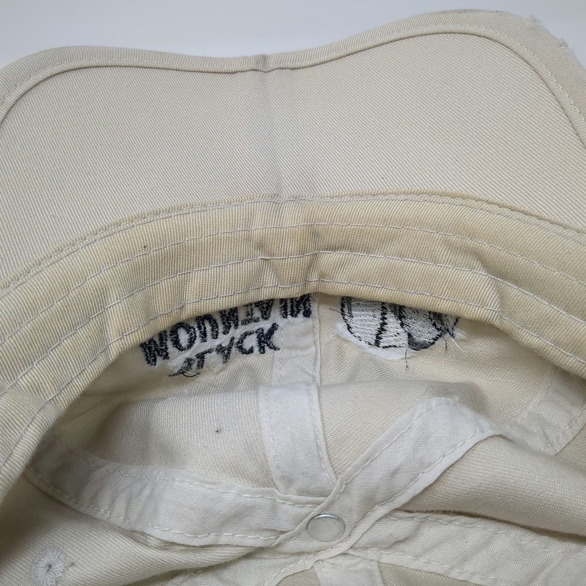 J Hats Baseball Cap Beige One Size Black Mountain NC Bear Distressed Slideback