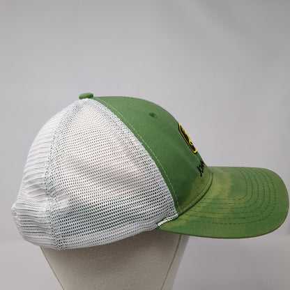 John Deere Snapback Mesh Back Trucker Hat Green One Size Adjustable