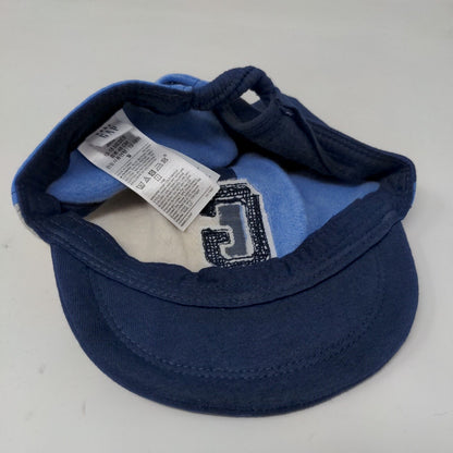 Baby GAP Stretchy Hat Blue Gray Size 12-18 Months Patch Logo Cotton Blend