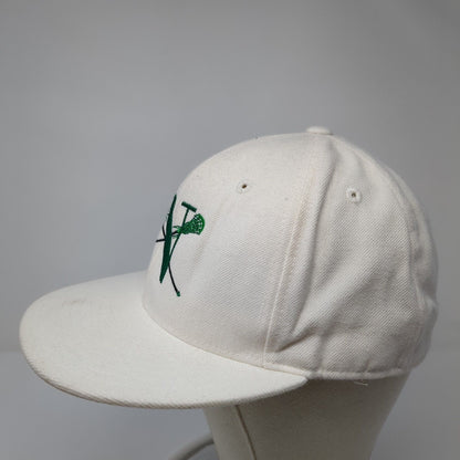 Gate 77 Fitted Hat White Size 7 1/4 Lightweight Embroidered 6 Panel Lids