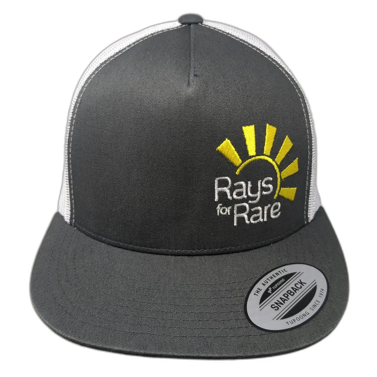 Yupoong Trucker Hat Gray White Yellow One Size Rays for Rare Snapback Mesh Crown