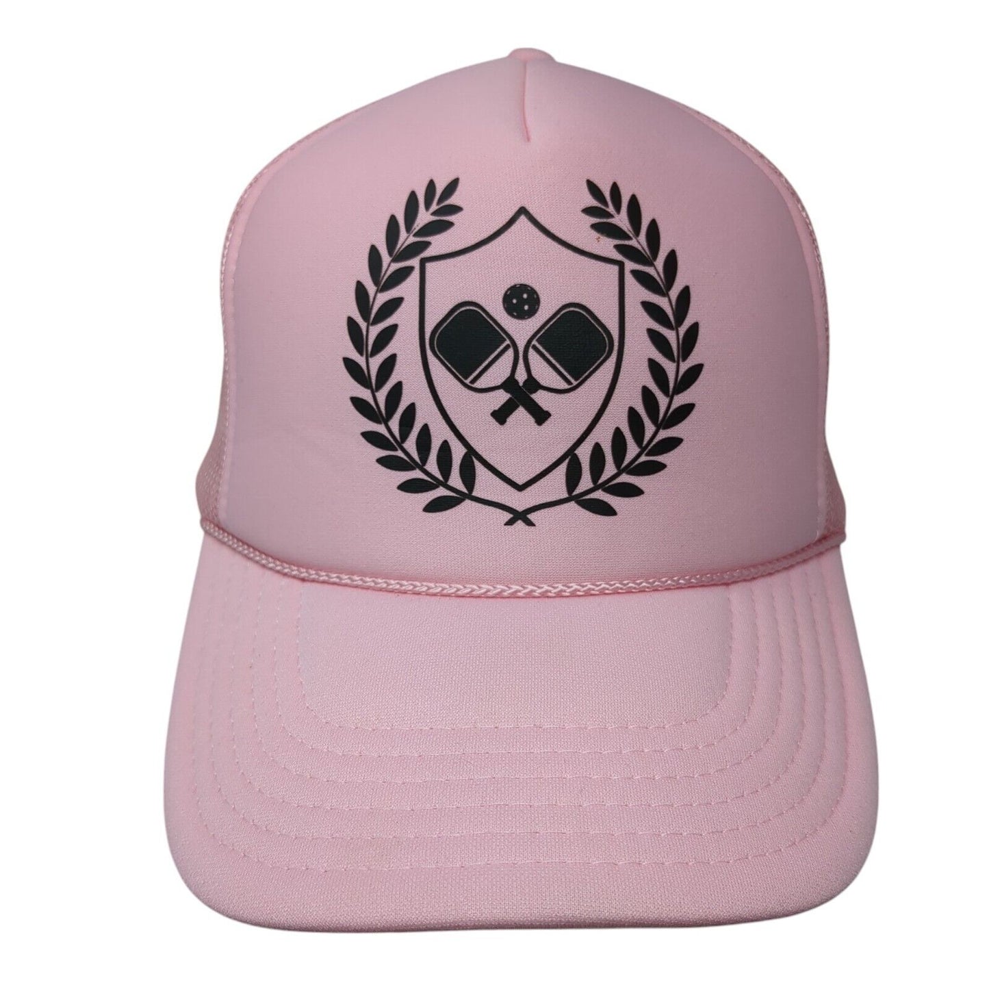 Pickleball Snapback Trucker Hat Pink One Size Adjustable Mesh Back Rope Otto
