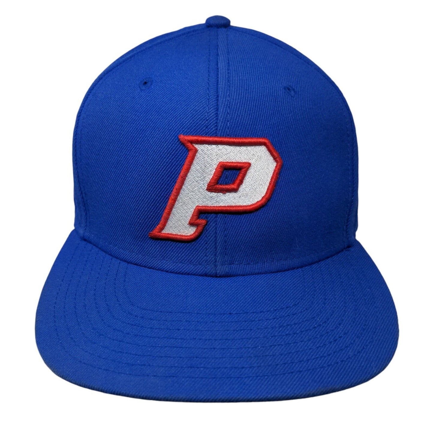 P Initial Snapback Hat Blue One Size Adjustable Embroidered Vented Holes Otto