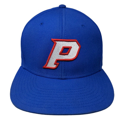 P Initial Snapback Hat Blue One Size Adjustable Embroidered Vented Holes Otto