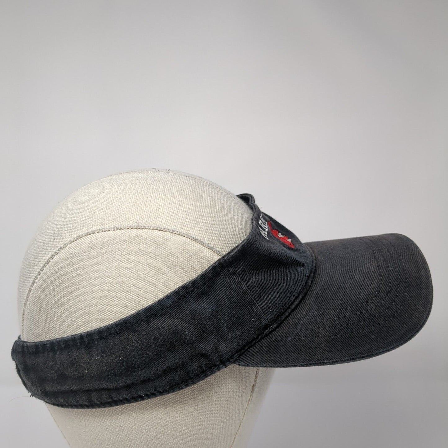 Park Hill Strapback Sun Visor Hat Black OS Adjustable Embroidered Sportsman