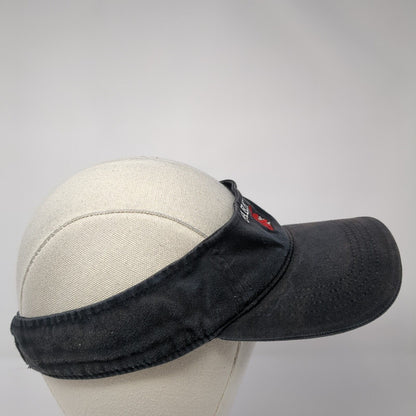 Park Hill Strapback Sun Visor Hat Black OS Adjustable Embroidered Sportsman